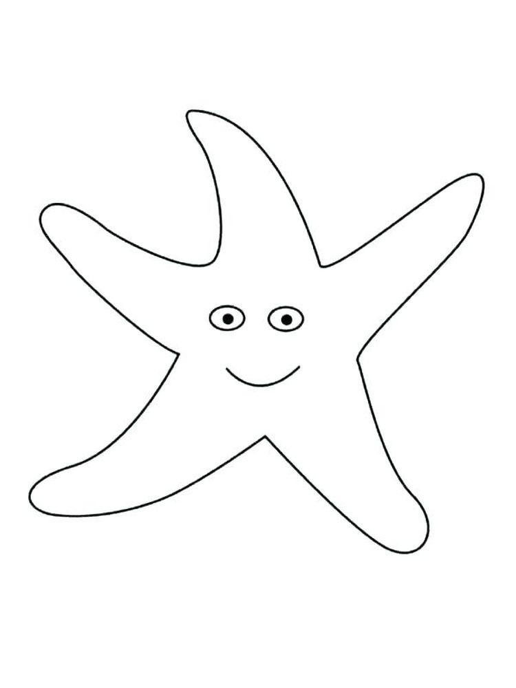 Printable Starfish Coloring Page For Toddlers