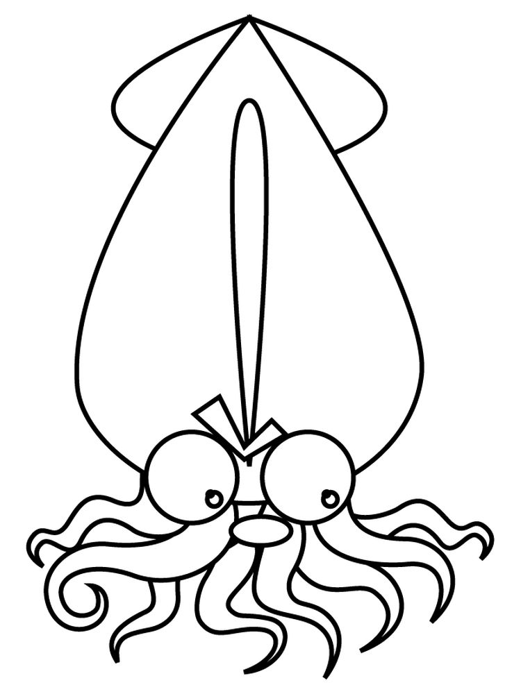 Printable Vampire Squid Coloring Page