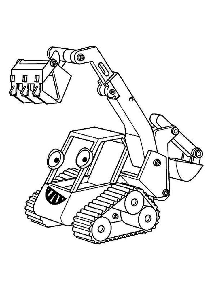 Printable excavator coloring pages pdf