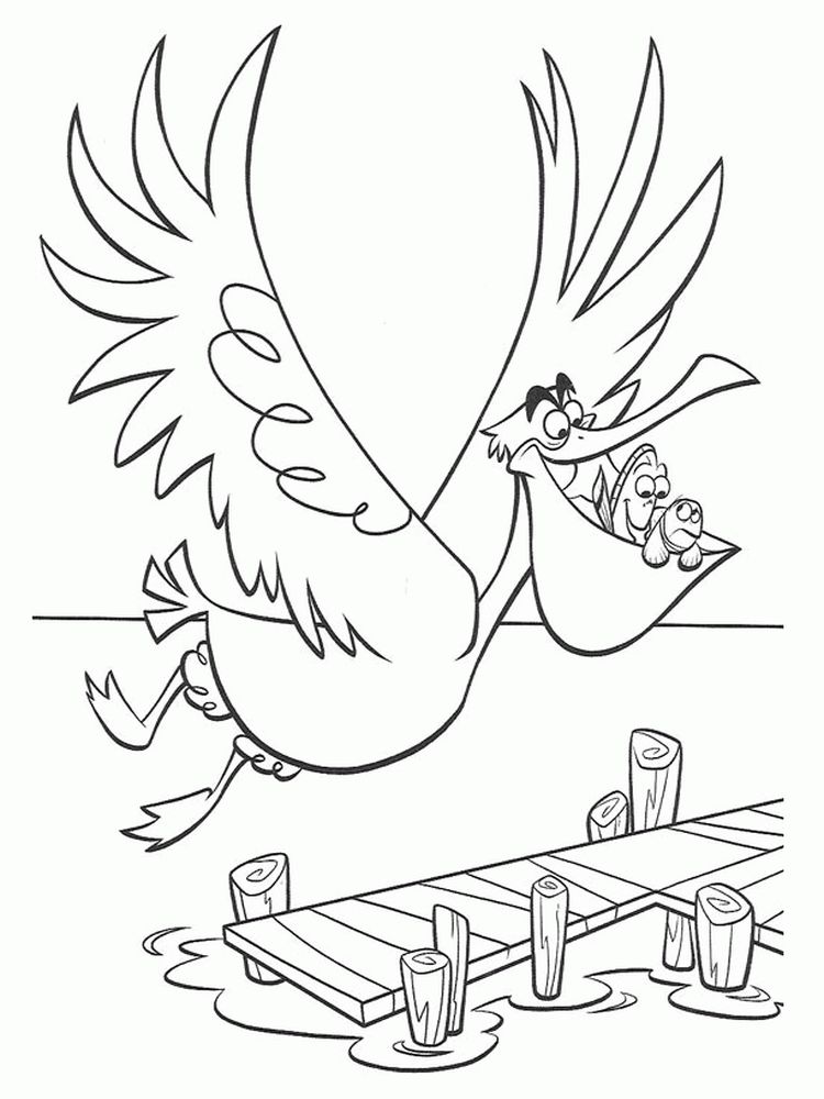 Printable pelican coloring pages easy