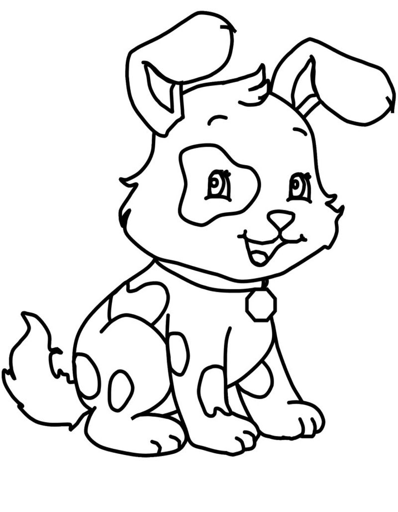 Puppy Coloring Pages For Preschoolers