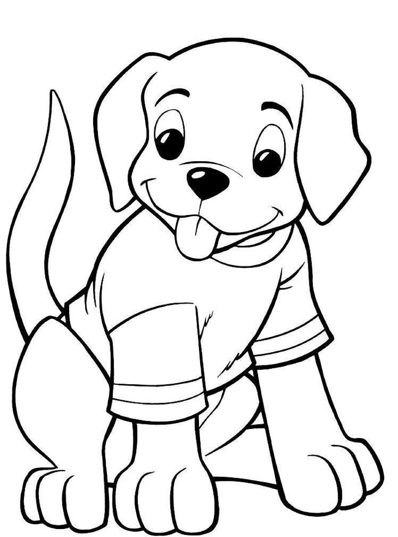 Puppy Coloring Pages Realistic