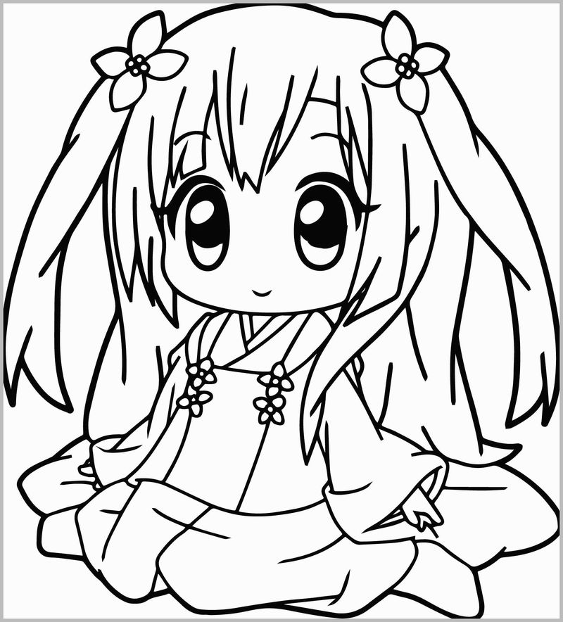 Sexy Anime Girl Coloring Pages Printable