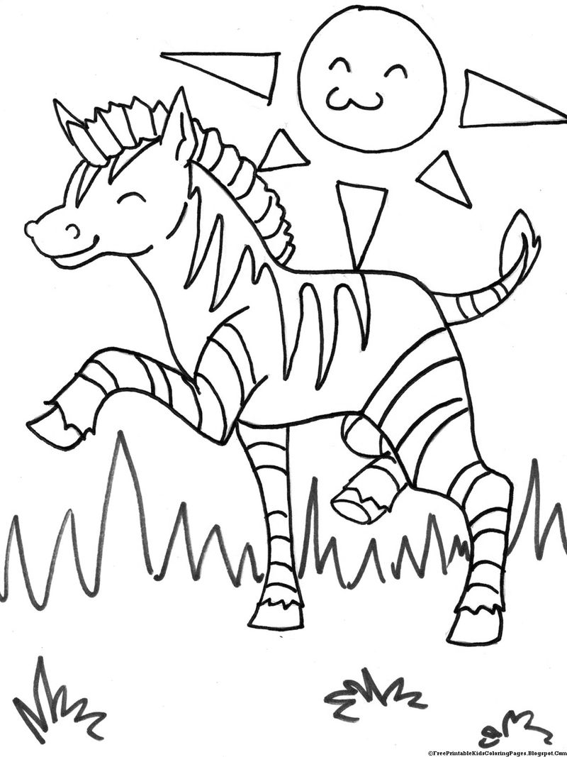 Zebra Colouring In Pages