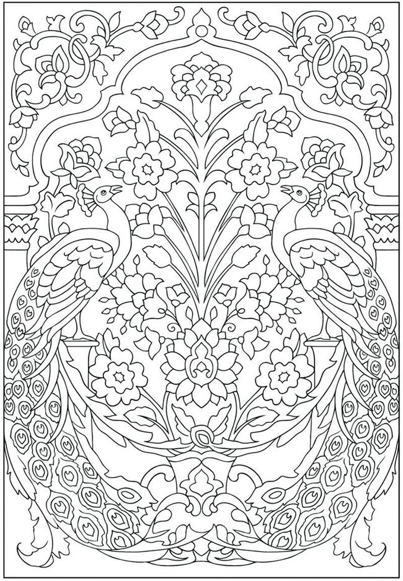 coloring pages for peacock