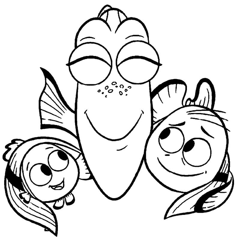 finding dory coloring pages free