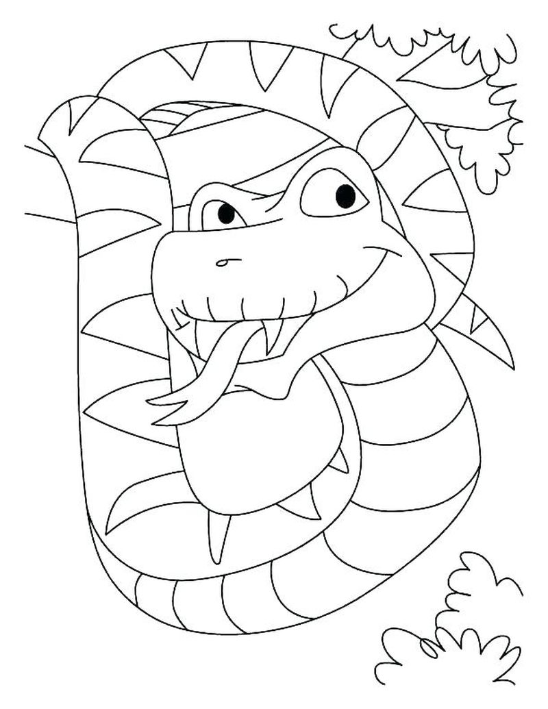 free coloring pages of a snake