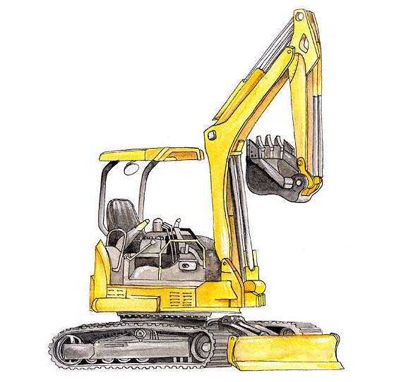 Excavator Coloring Pages Printable