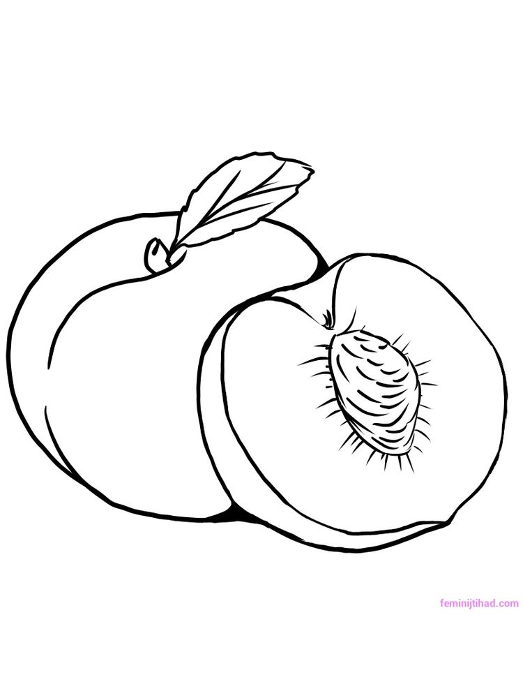 pdf peach coloring page download free