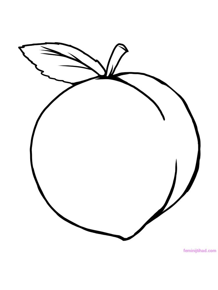 peach coloring pictures pdf free