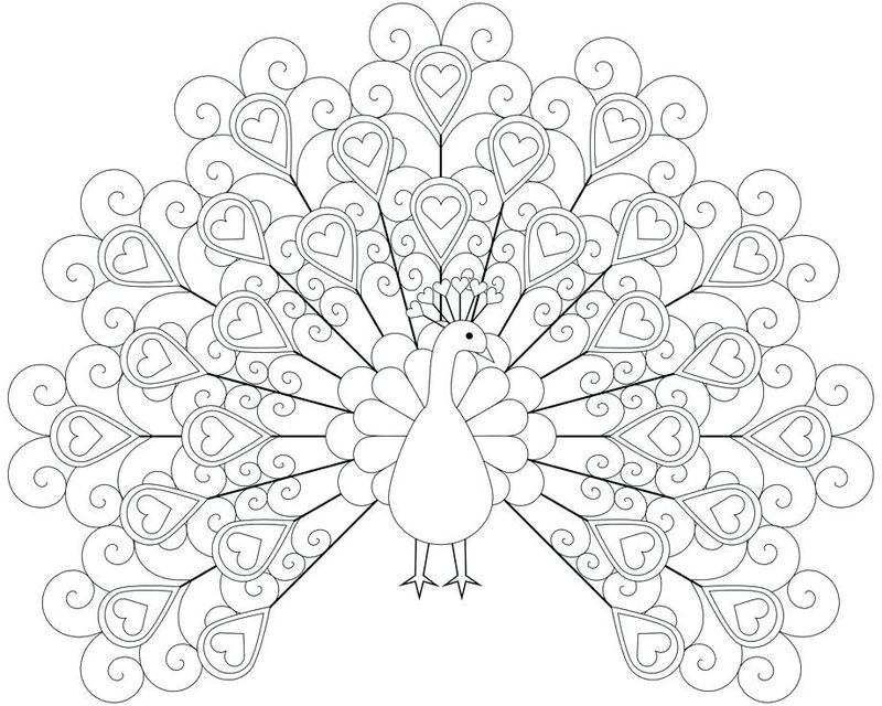 peacock coloring pages