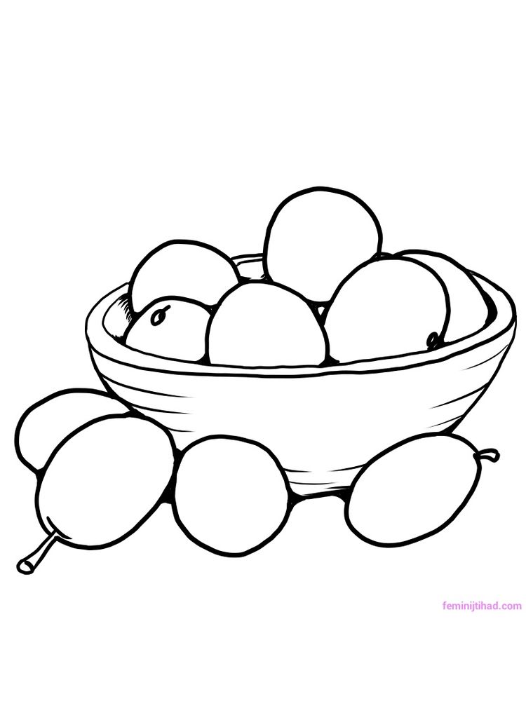 plum coloring picture to print