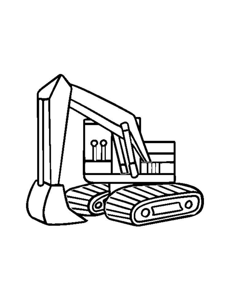 print excavator coloring pages