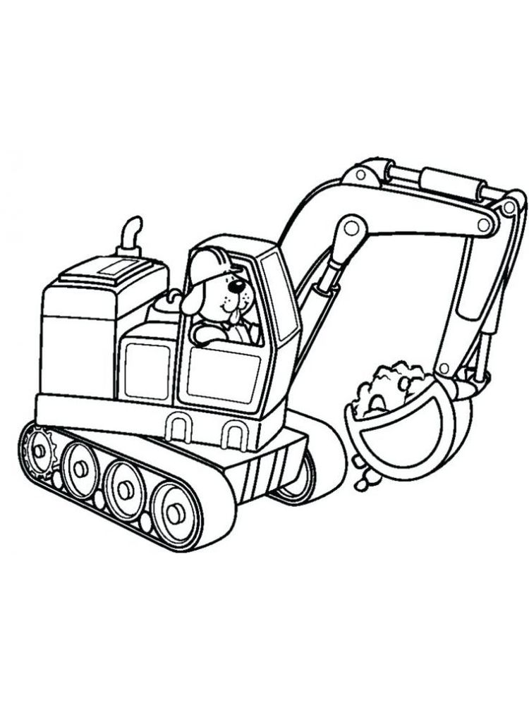 printable excavator coloring pages