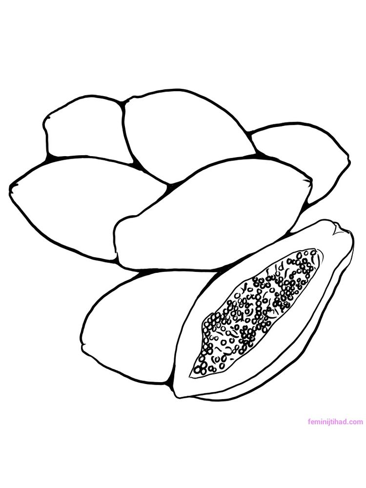 printable papaya coloring images pdf