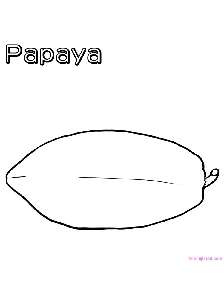 printable papaya coloring page print