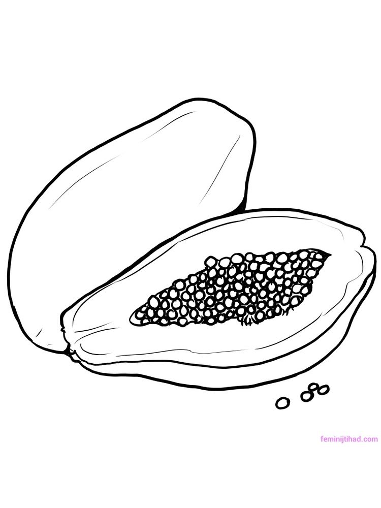 printable papaya coloring pict to print