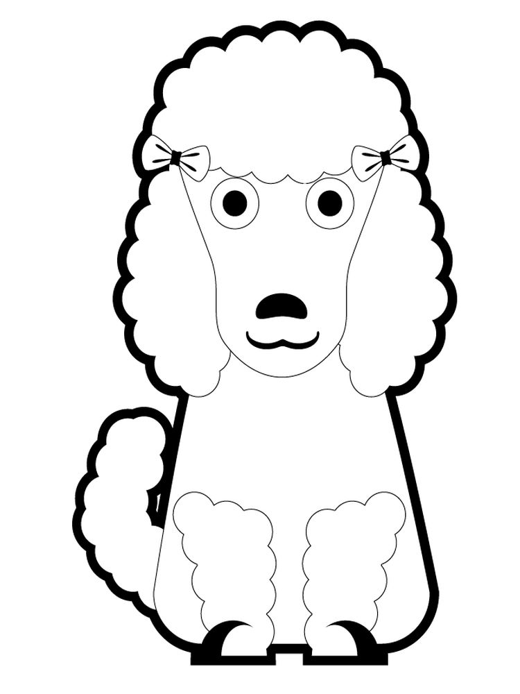 printable poodle coloring page