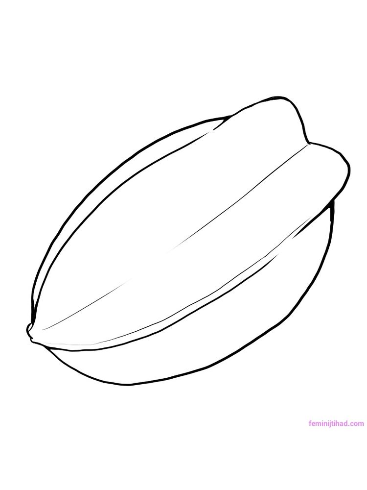 printable print star fruit coloring pages