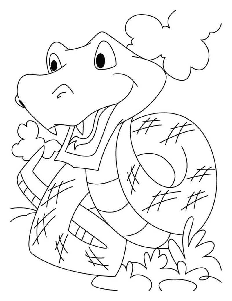 silly snake coloring pages