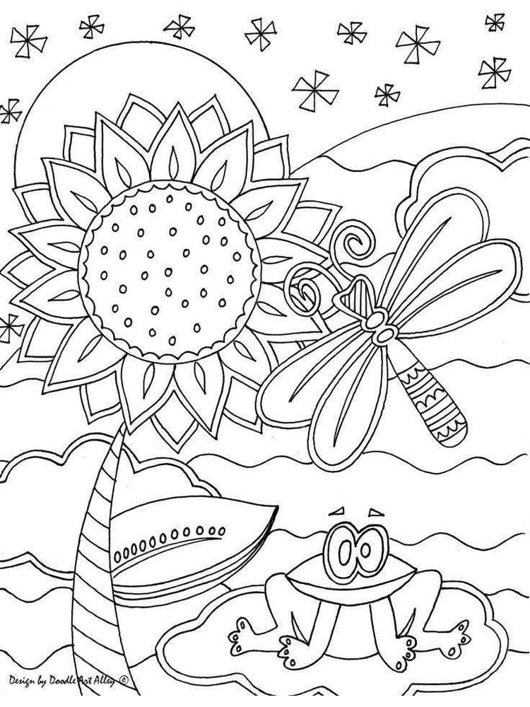 toddler insects coloring page print