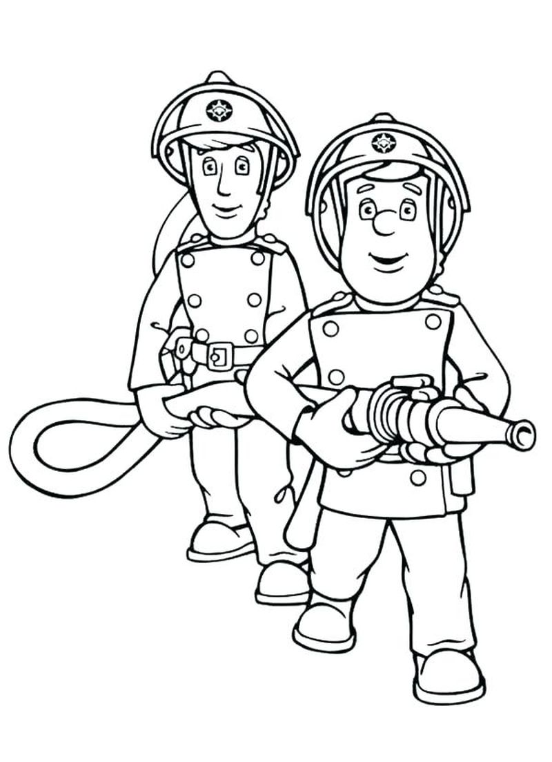 Coloring Page Of A Fireman