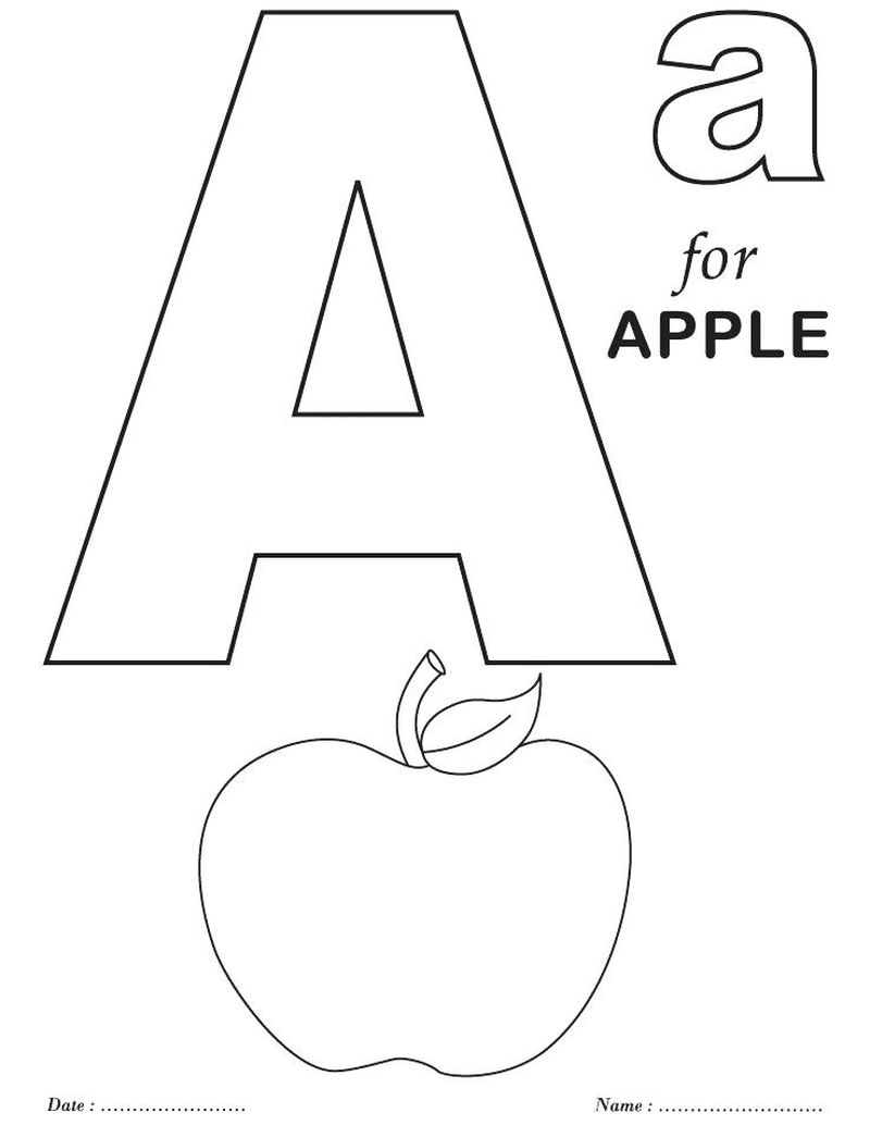 Coloring Pages Letter A Printable