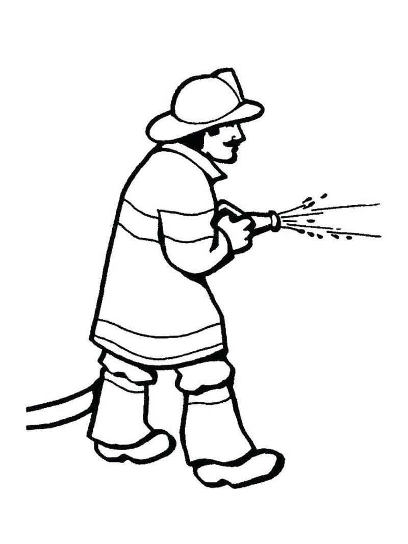 Firefighter Coloring Page Printable