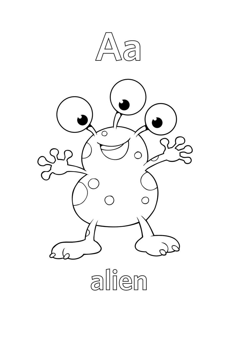 Free Letter A Coloring Pages Printable