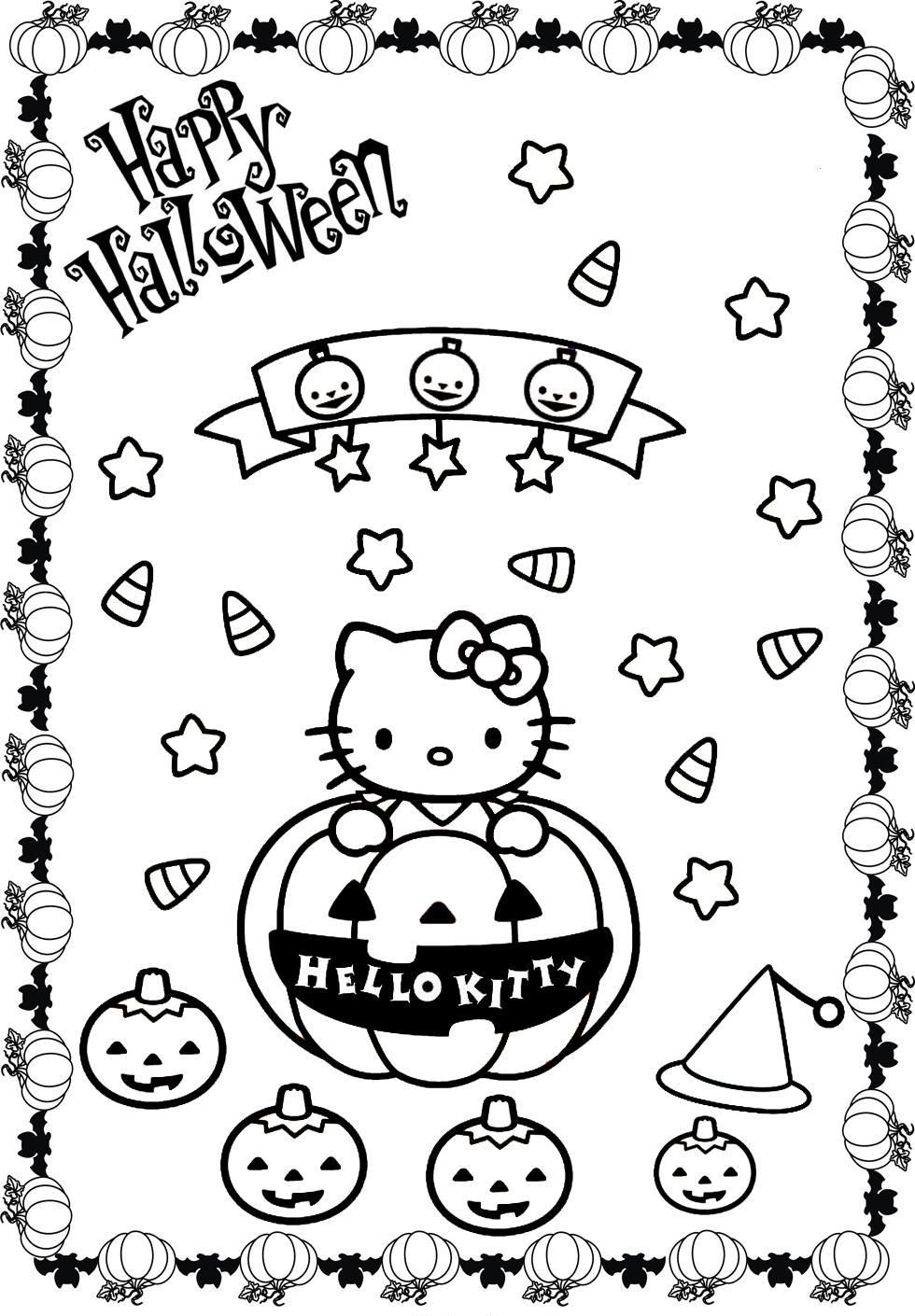 Hello Kitty Coloring Pages Birthday