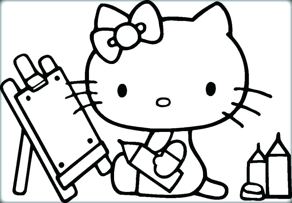 Hello Kitty Coloring Pages Free Printable