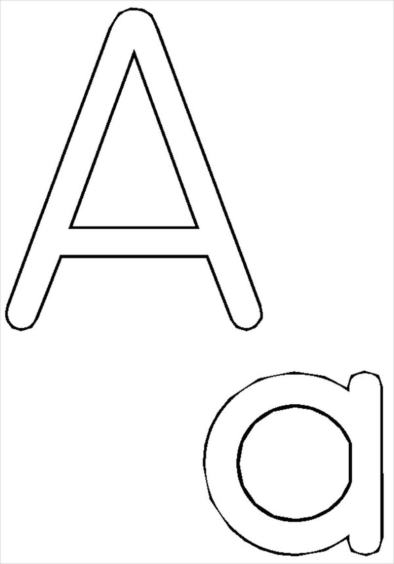 Letter A Coloring Pages For Toddlers Printable