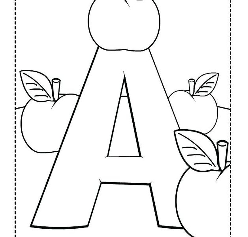 Letter A Printable Coloring Pages Printable