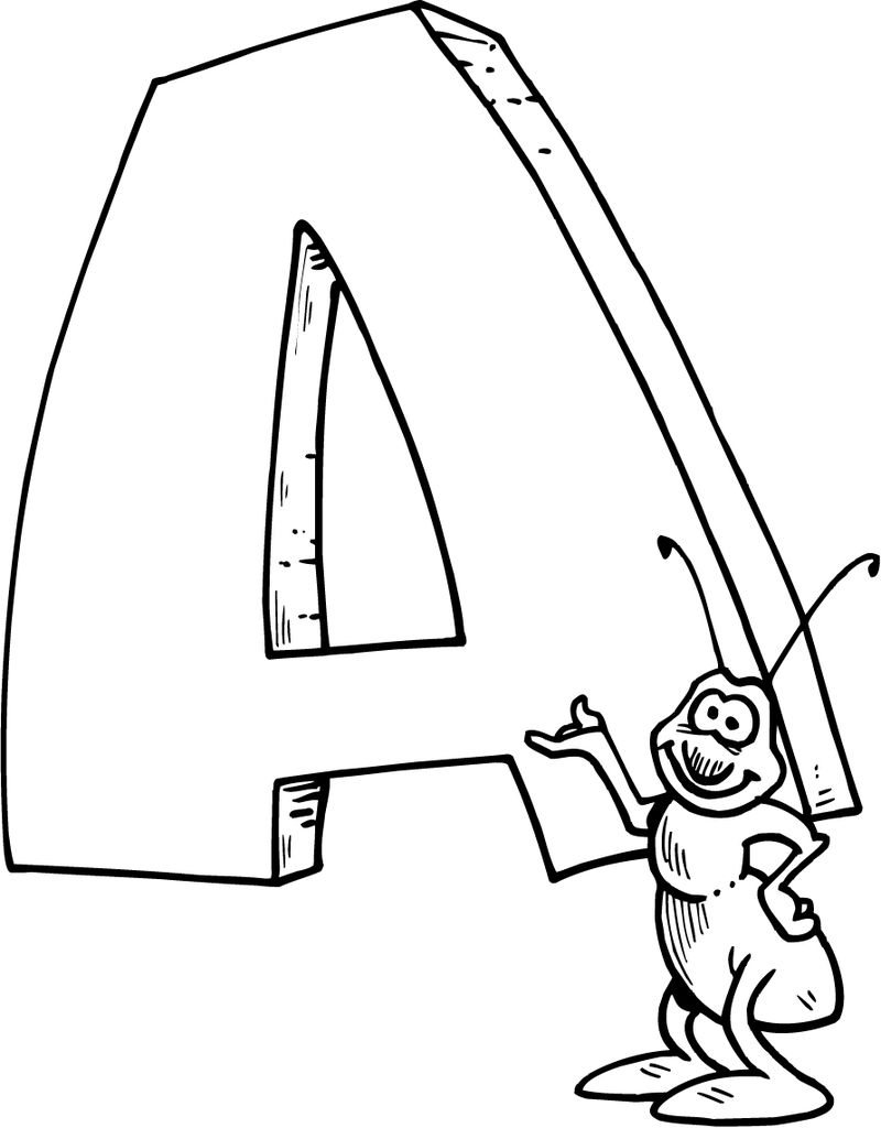 Printable Letter A Coloring Page