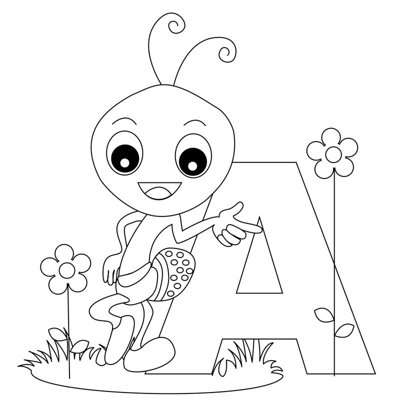 The Letter A Coloring Pages Printable