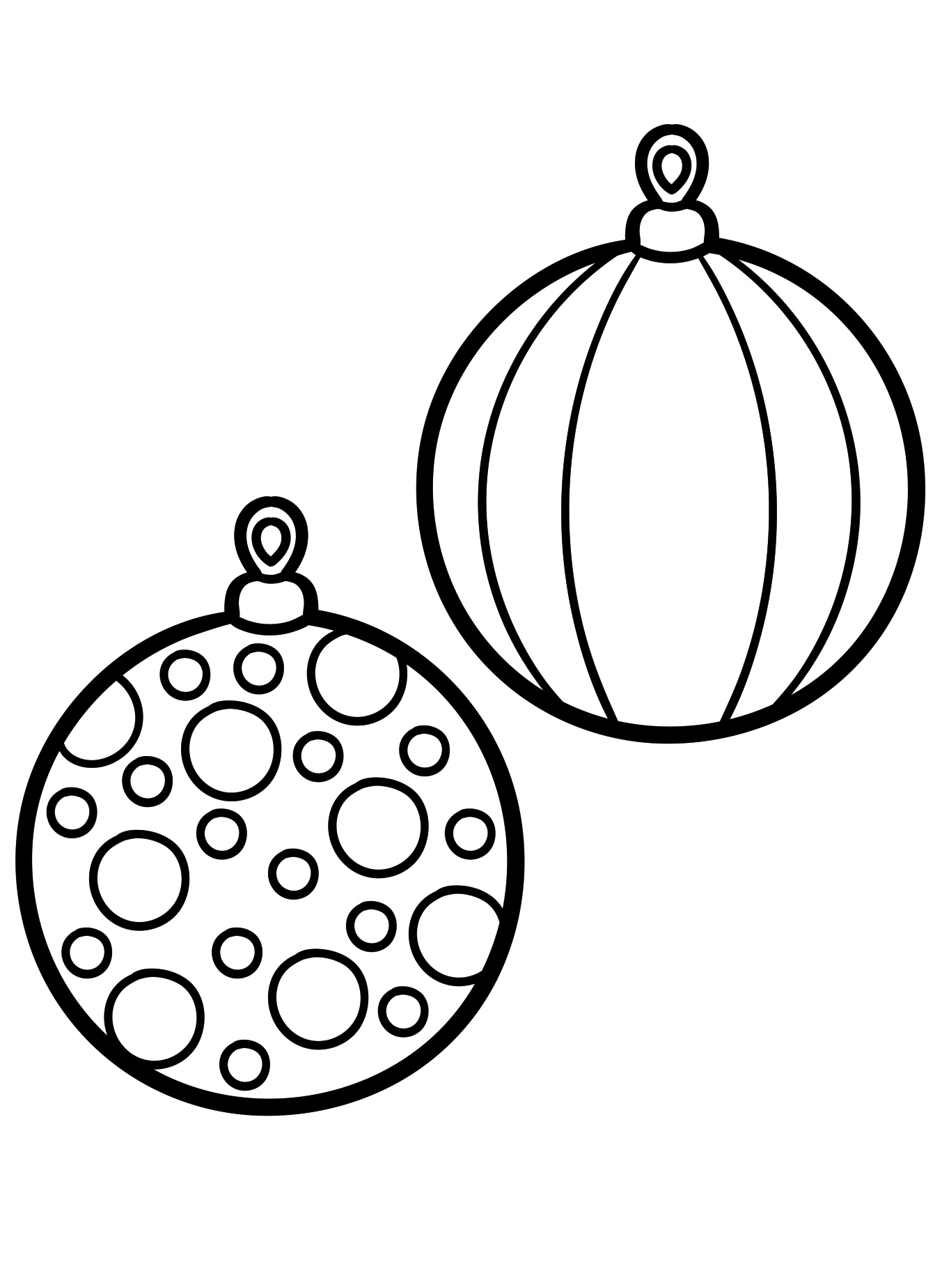 Christmas Ornament Coloring Page Print