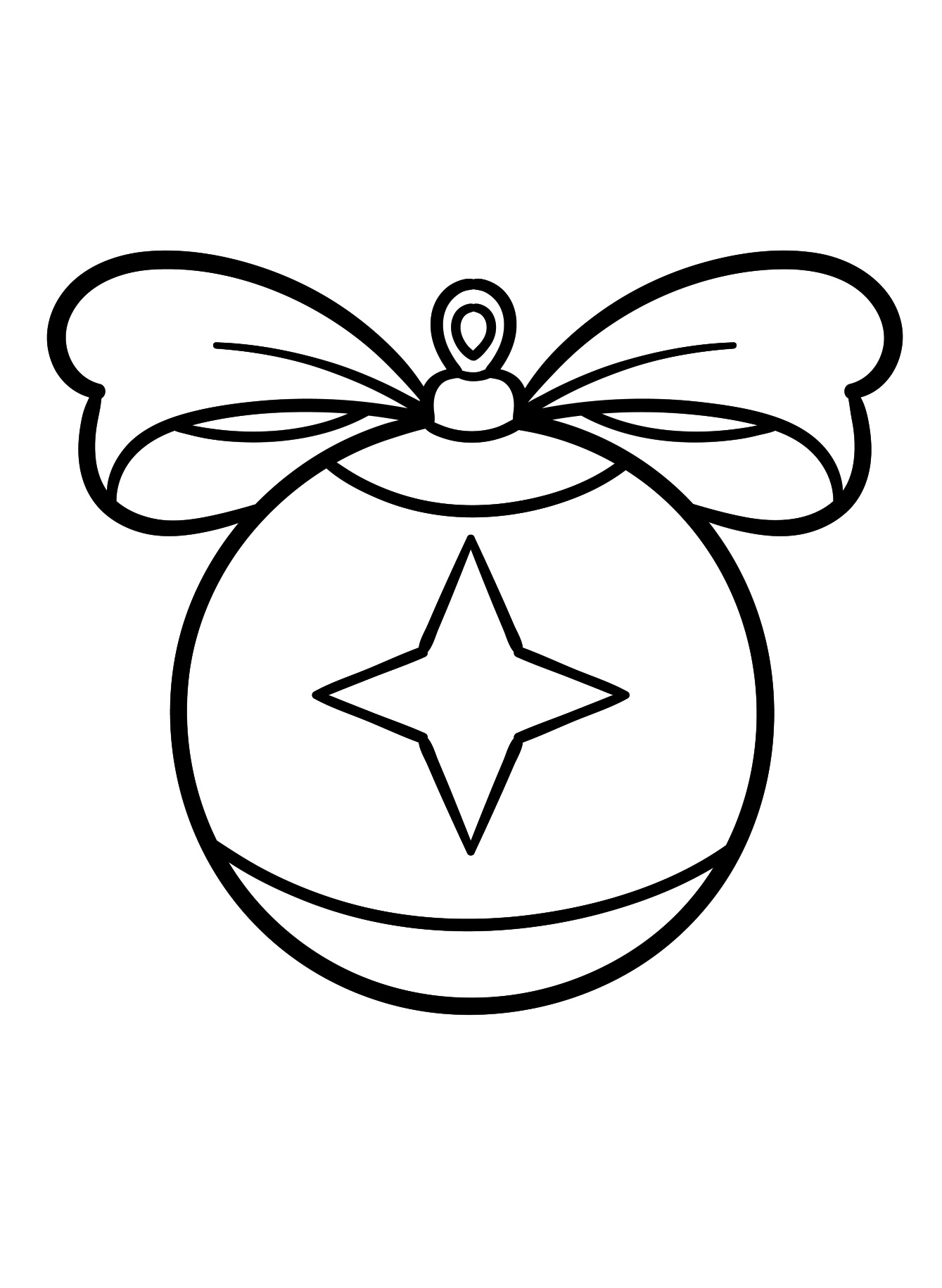 Christmas Ornament Coloring Page Printable