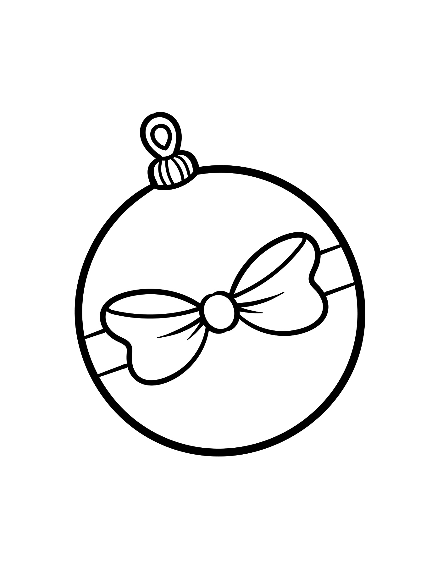 Christmas Ornament Coloring Page Printable