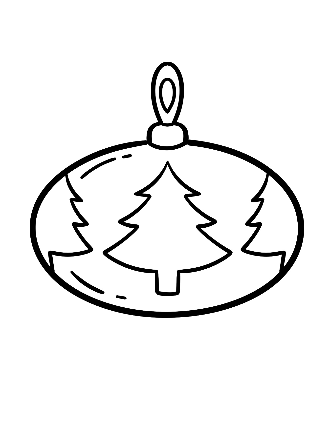 Christmas Ornament Coloring Page for Kids