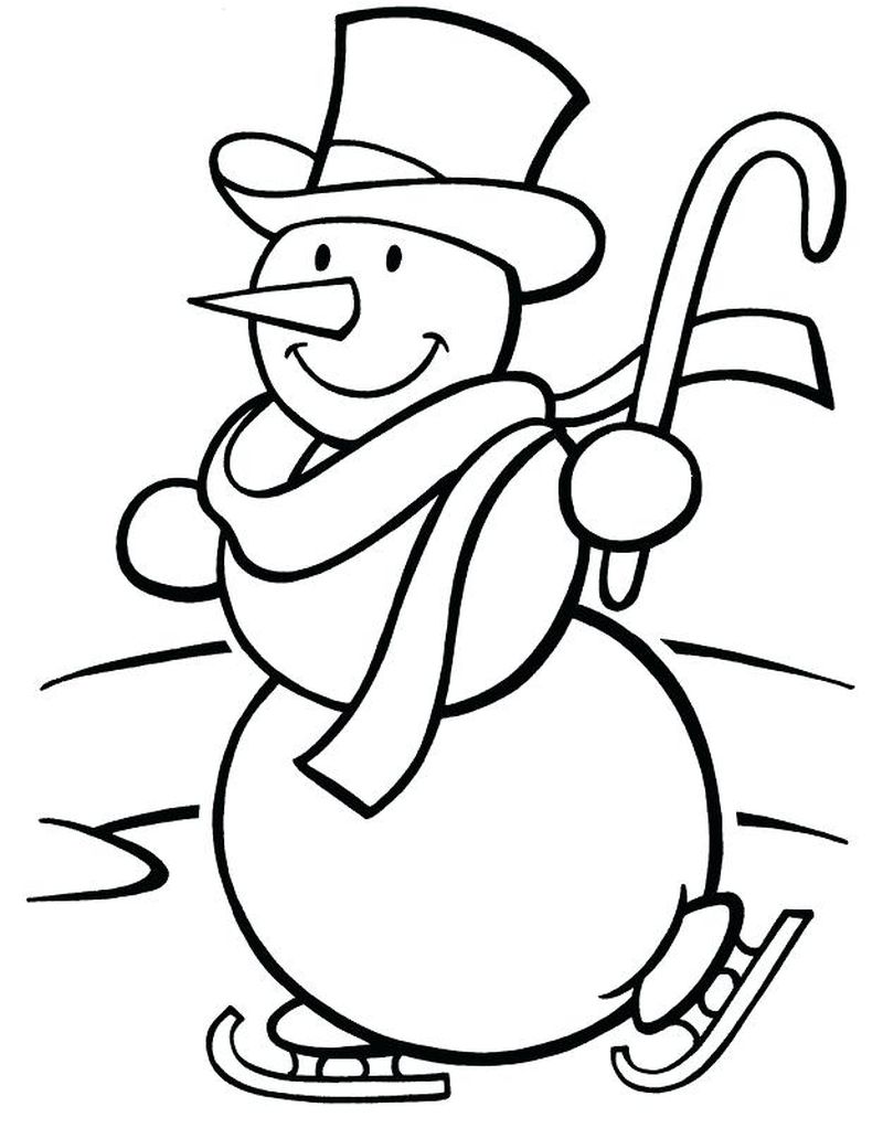 Christmas Snowman Coloring Pages