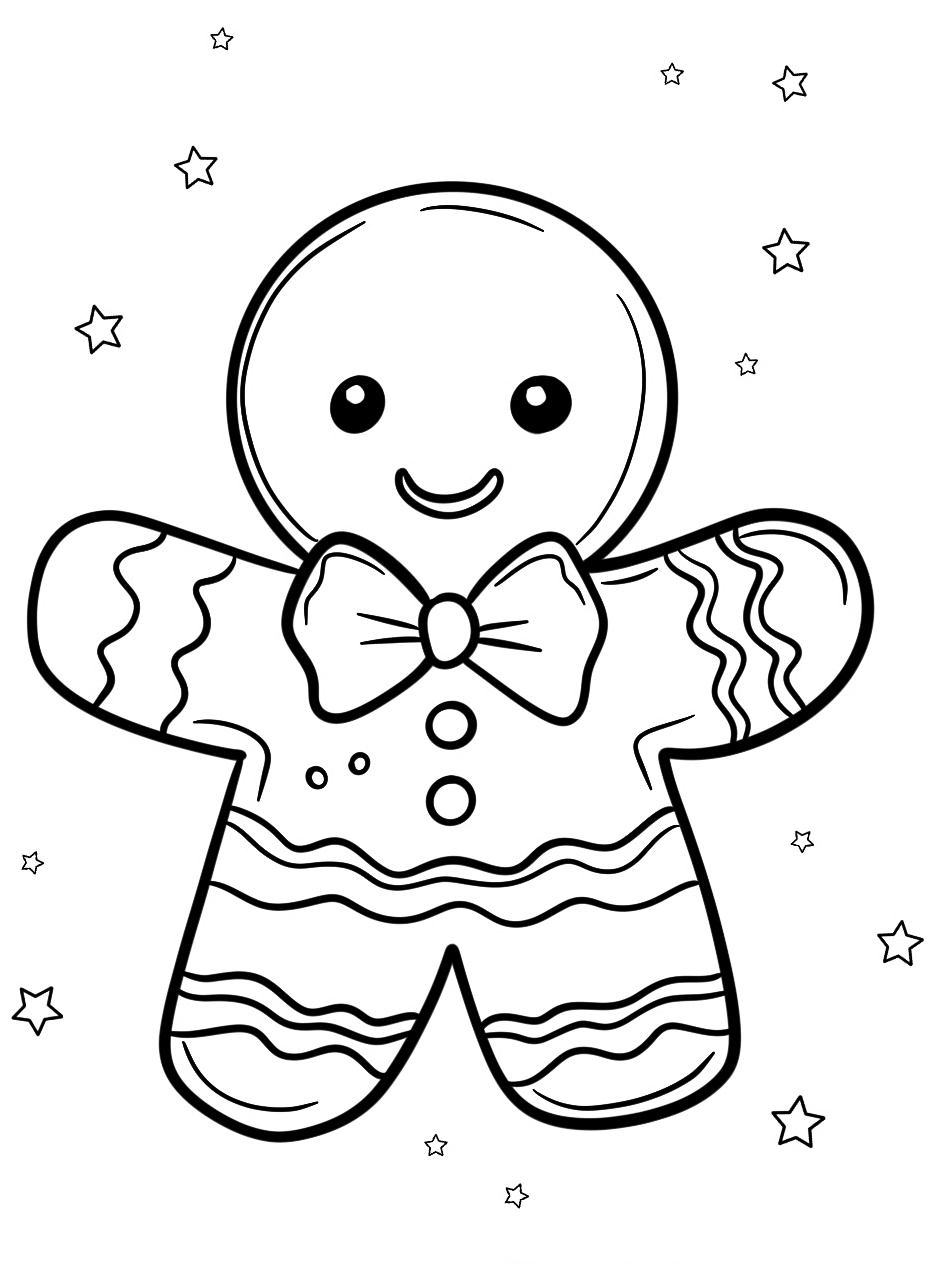 Coloring Page Gingerbread Man