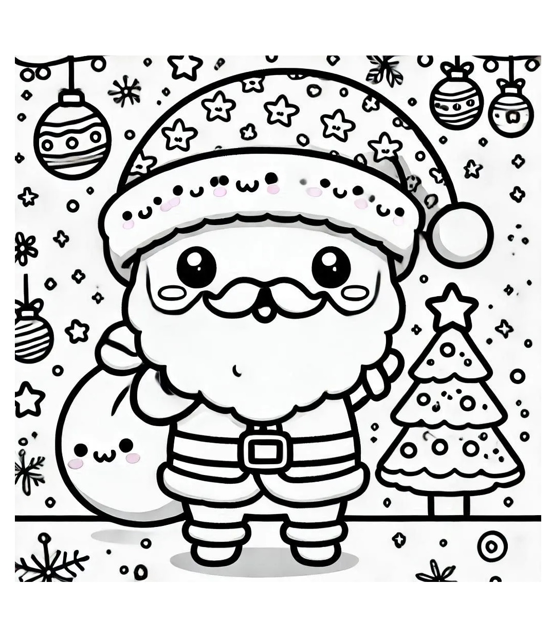 Cute Kawaii Coloring Page Free