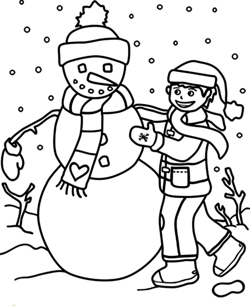 Snowman Coloring Pages Free Printable