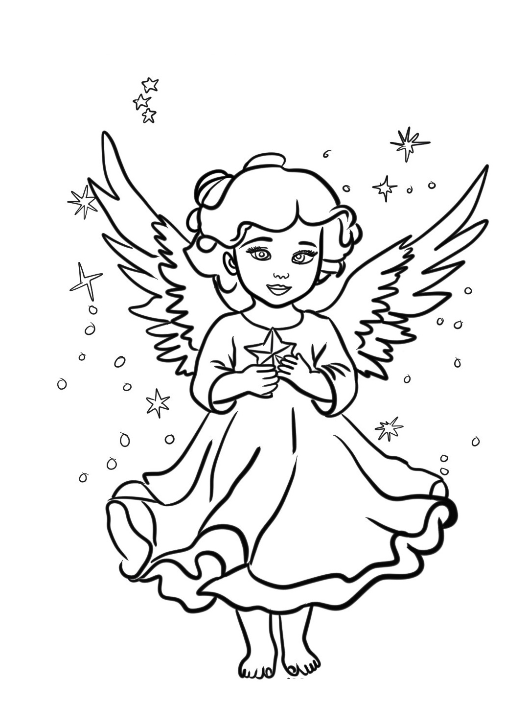 christmas angel coloring pages