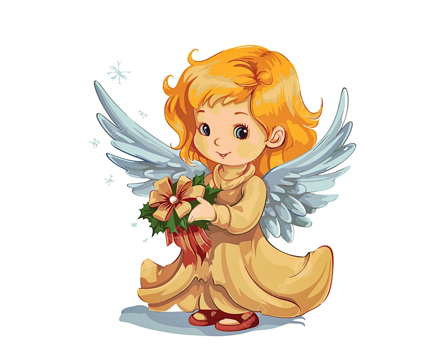 10 Christmas Angels Coloring Page