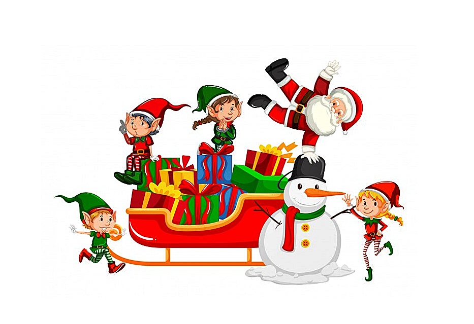 10 Christmas Elves Coloring Pages