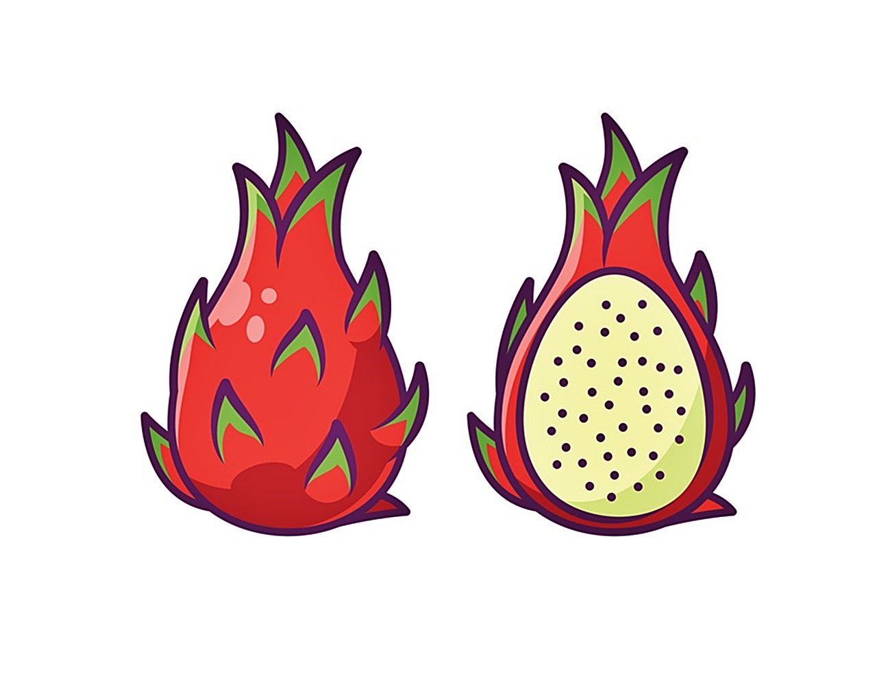 dragonfruit coloring image
