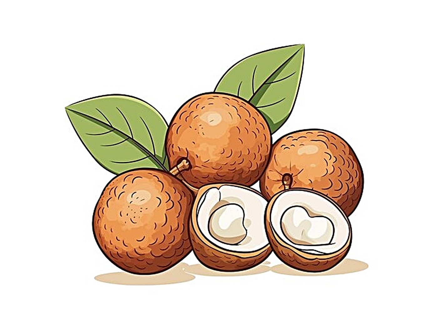 fruit longan coloring image