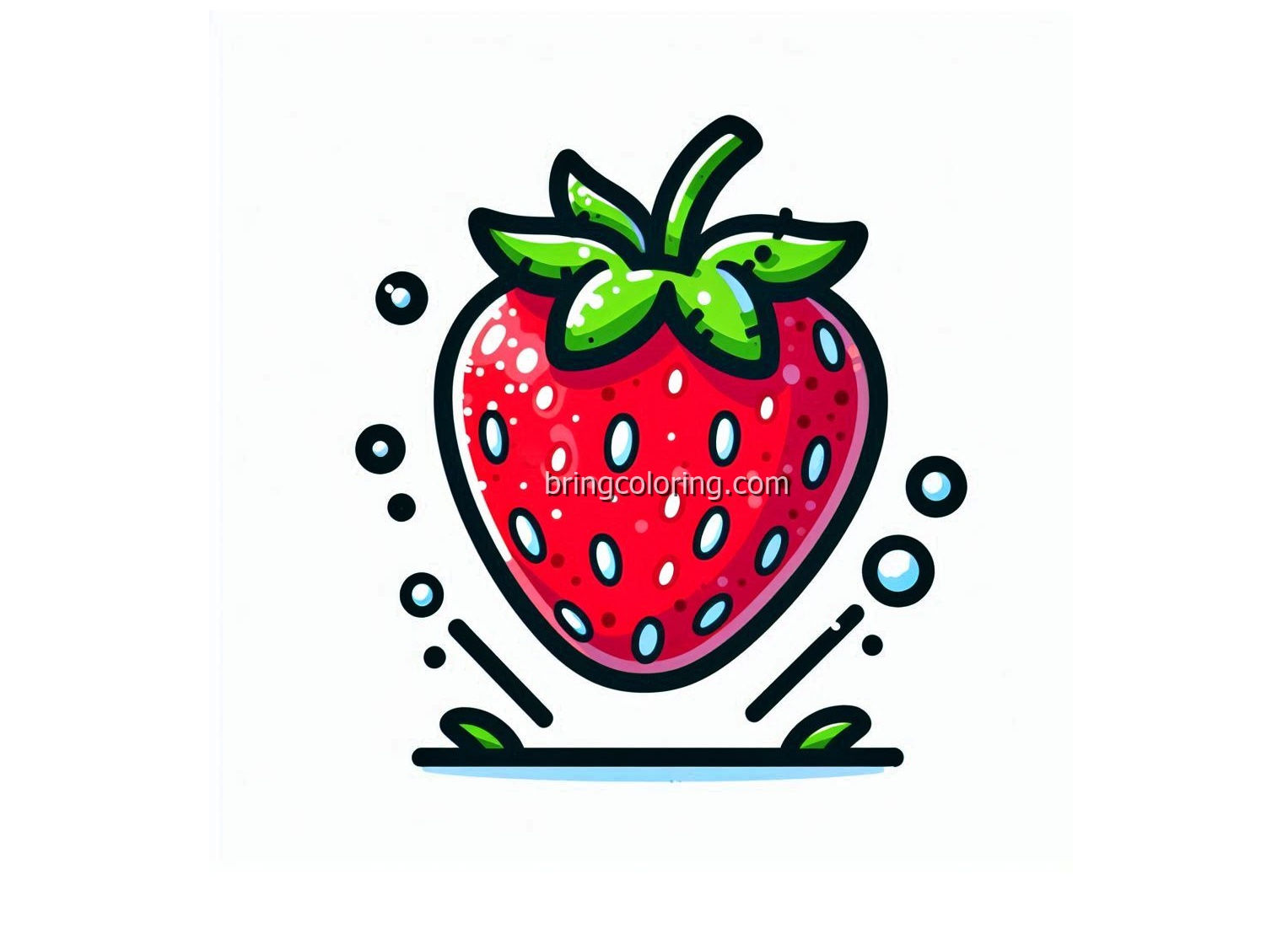 Many People’s Favorite Fruit, Strawberry Coloring Pages for Kids 4 image is strawberry coloring
