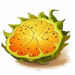image kiwano fruit coloring